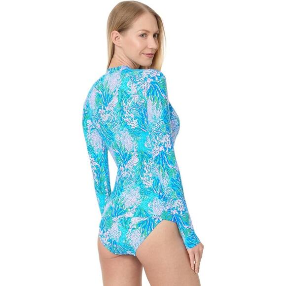 Lilly Pulitzer Women's Standard Nayte Rashguard Top Multicolor Size 4 NWT - Picture 5 of 13